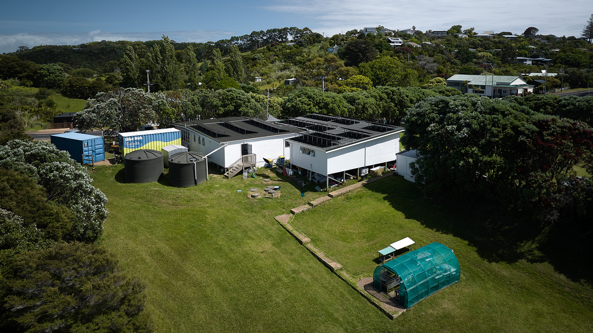 Community garden and food bank powered by solar energy, Waiheke Island