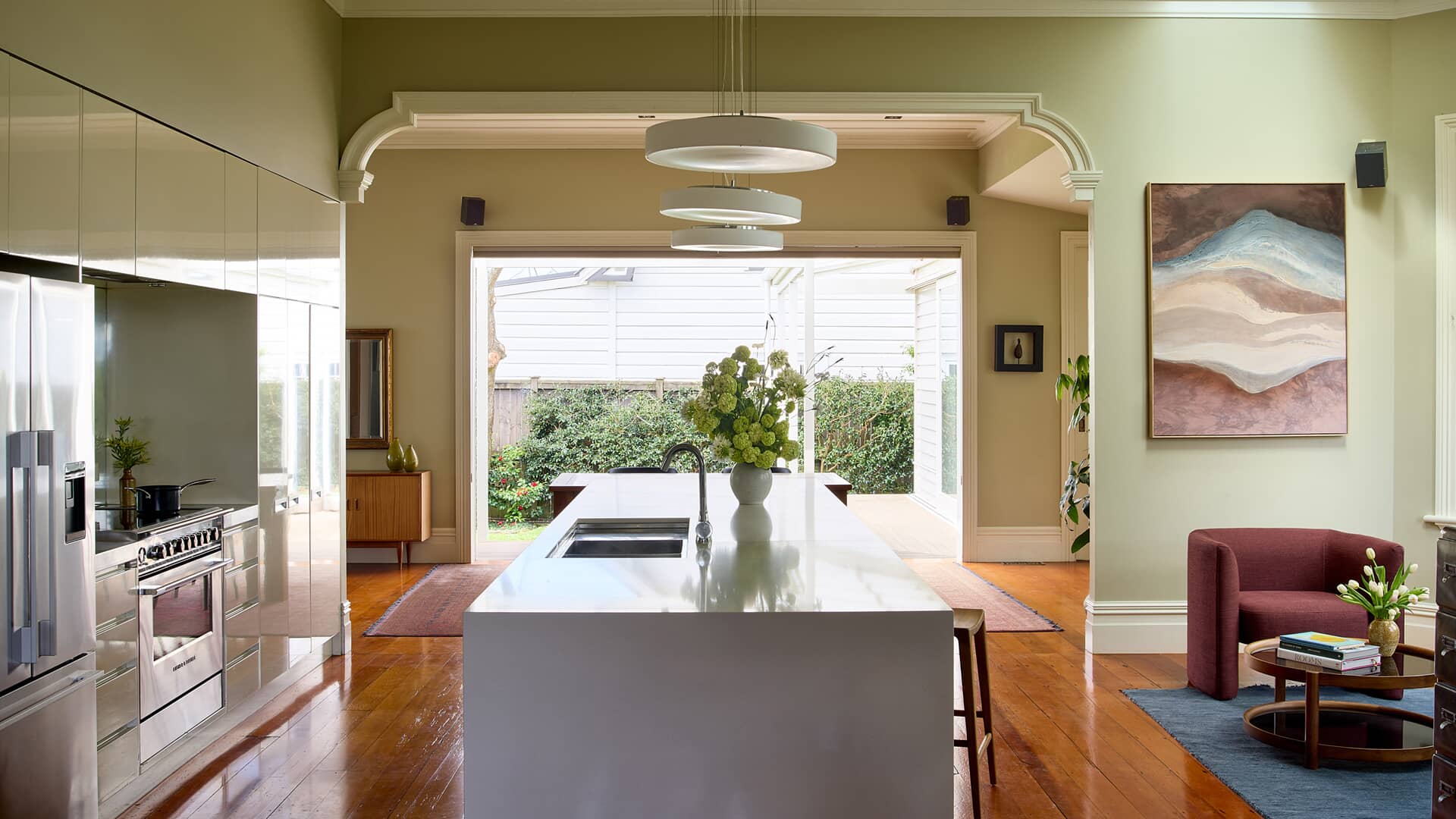 Fisher & Paykel electric induction hob in a modern kitchen.